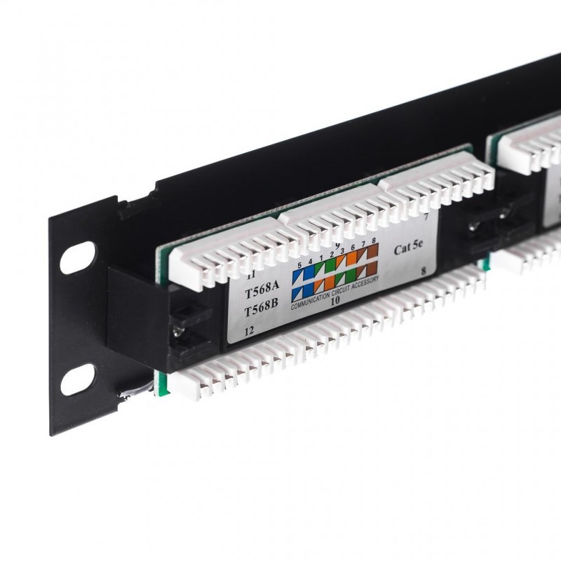 Netrack Wall Patch Panel 10 12 Port Cat 5e UTP LSA With Bracket