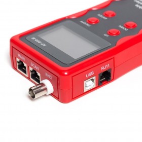 Netrack tester kabli RJ45/RJ11/BNC/USB/map test, wyświetlacz LCD, 8 kontrolerów - 3