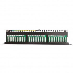 Patch panel 19'' 24-ports cat. 5e FTP, with shelf - 6