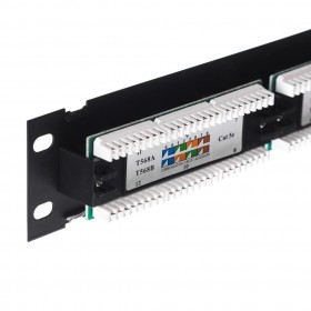 Netrack  wall-mount patchpanel 10'' 12 ports cat. 5e UTP LSA, with bracket - 4