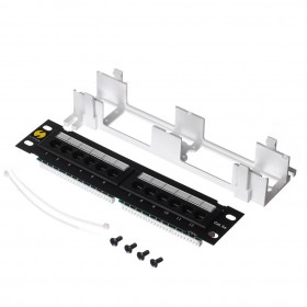 Netrack  wall-mount patchpanel 10'' 12 ports cat. 5e UTP LSA, with bracket - 5