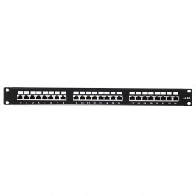 Patch panel 19'' 24-ports cat. 6 FTP, with shelf - 2
