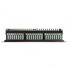 Patch panel 19'' 24-ports cat. 6 FTP, with shelf - 5