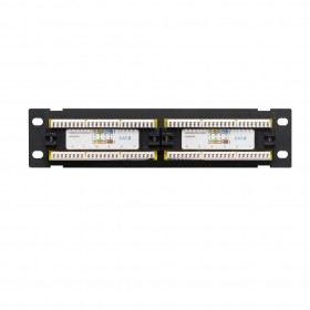 Netrack wall-mount patchpanel 10'', 12 - ports cat. 6 UTP LSA, with bracket - 3
