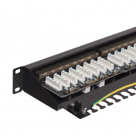 Patch panel 19'' 24-ports cat. 6A FTP, with shelf - 5