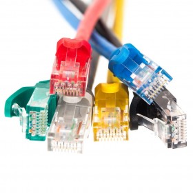 NETRACK Netzwerkkabel Patchkabel Ethernet DSL LAN RJ45 – CAT 6 UTP 0,5m Gelb - 8