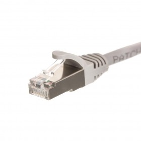 NETRACK Netzwerkkabel Patchkabel Ethernet DSL LAN RJ45 – CAT 6 FTP 1m Grau - 1