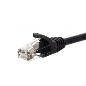 NETRACK Netzwerkkabel Patchkabel Ethernet DSL LAN RJ45 – CAT 6 UTP 1m Schwarz - 1
