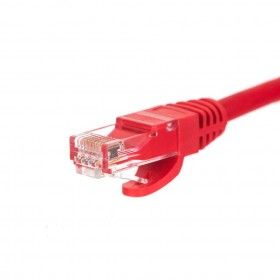 NETRACK Netzwerkkabel Patchkabel Ethernet DSL LAN RJ45 – CAT 6 UTP 1m Rot - 2