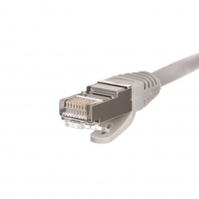 NETRACK Netzwerkkabel Patchkabel Ethernet DSL LAN RJ45 - CAT5E FTP 1m Grau - 2