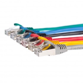 NETRACK Netzwerkkabel Patchkabel Ethernet DSL LAN RJ45 - CAT5E FTP 1m Blau - 3