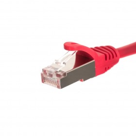 NETRACK Netzwerkkabel Patchkabel Ethernet DSL LAN RJ45 – CAT5E FTP 1m Rot - 1