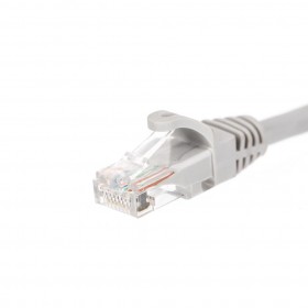 NETRACK Netzwerkkabel Patchkabel Ethernet DSL LAN RJ45 - CAT5E UTP 1,5m Grau - 1