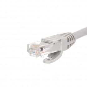 NETRACK Netzwerkkabel Patchkabel Ethernet DSL LAN RJ45 - CAT5E UTP 1,5m Grau - 2