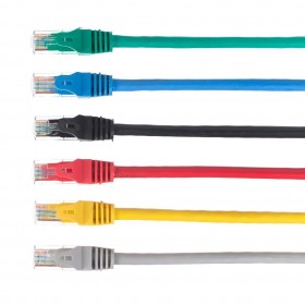 NETRACK Netzwerkkabel Patchkabel Ethernet DSL LAN RJ45 - CAT5E UTP 1,5m Rot - 6