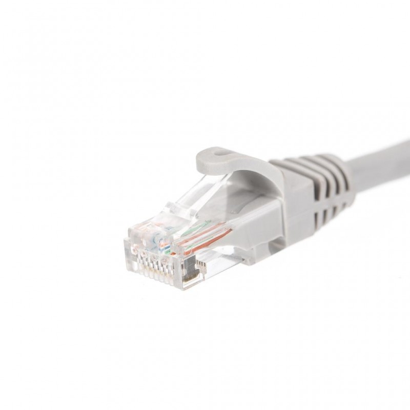 NETRACK Netzwerkkabel Patchkabel Ethernet DSL LAN RJ45 – CAT 6 UTP 2m Grau - 1