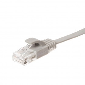 Netrack patch cable RJ45, snagless boot, Cat 5e UTP, 2m grey, FLAT - 1