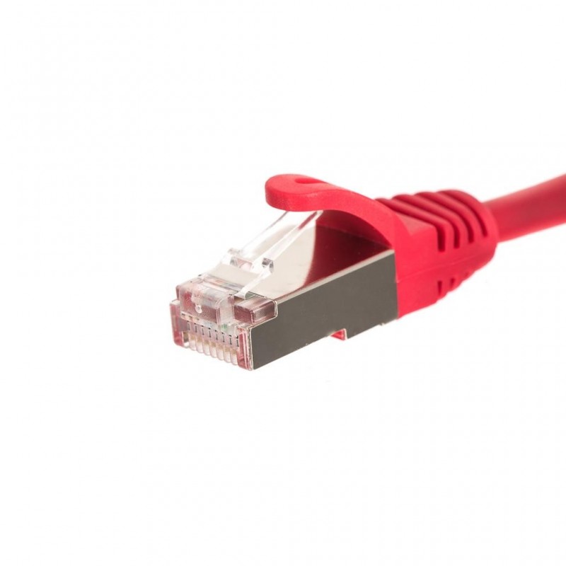 NETRACK Netzwerkkabel Patchkabel Ethernet DSL LAN RJ45 – CAT5E FTP 3m Rot - 1