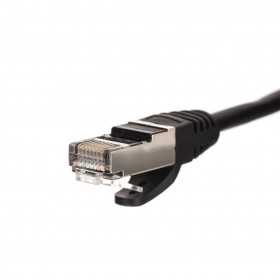 NETRACK Netzwerkkabel Patchkabel Ethernet DSL LAN RJ45 - CAT5E FTP 7,5m Schwarz - 2