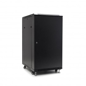Netrack standing server cabinet Economy 22U/600x800mm (glass door) - black - 3