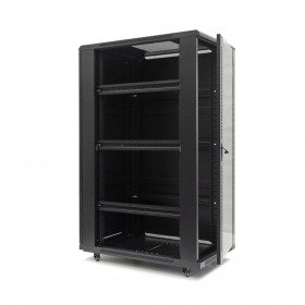 Netrack standing server cabinet Economy 32U/600x1000mm (glass door) - black - 2