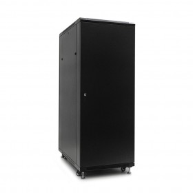 Netrack standing server cabinet Economy 32U/600x1000mm (glass door) - black - 3