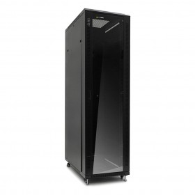 Netrack standing server cabinet Economy 42U/600x1000mm (glass door) - black - 1