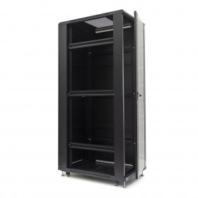 Netrack standing server cabinet Economy 42U/600x1000mm (glass door) - black - 2