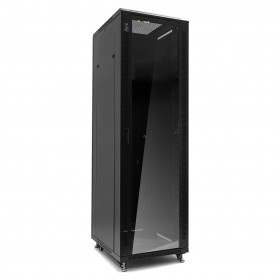 Netrack standing server cabinet Economy 42U/600x800mm (glass door) - black - 1