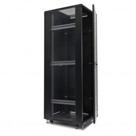 Netrack standing server cabinet Economy 42U/600x800mm (glass door) - black - 2