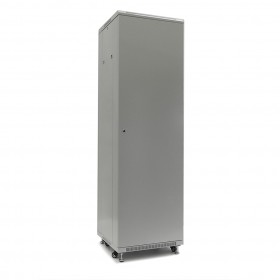 Netrack standing server cabinet Economy 42U/600x600mm (glass door) - grey - 3
