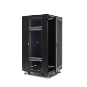 Netrack standing server cabinet Economy 22U/600x600mm (perforated door) - black - 2
