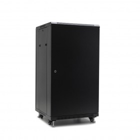 Netrack standing server cabinet Economy 22U/600x600mm (perforated door) - black - 3