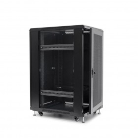 Netrack standing server cabinet Economy 22U/600x800mm (perforated  door) - black - 2