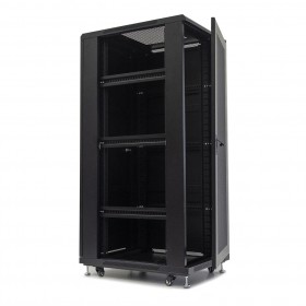 Netrack standing server cabinet Economy 32U/600x800mm (perforated  door) - black - 2