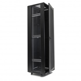 Netrack standing server cabinet Economy 42U/600x600mm (perforated  door) - black - 1