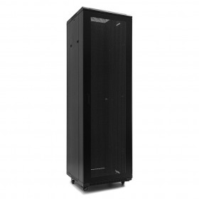Netrack standing server cabinet Economy 42U/600x600mm (perforated  door) - black - 2