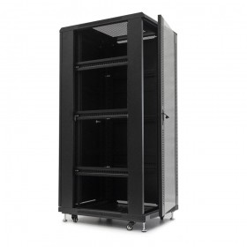 Netrack standing server cabinet Economy 32U/800x800mm (glass door) - black - 2