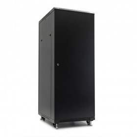 Netrack standing server cabinet Economy 32U/800x800mm (glass door) - black - 3