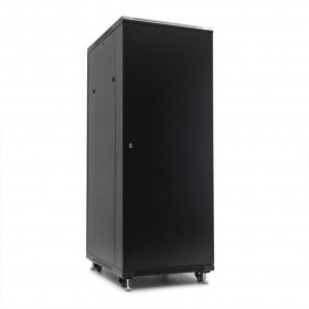 Netrack standing server cabinet Economy 32U/600x600mm (glass door) - black - 2