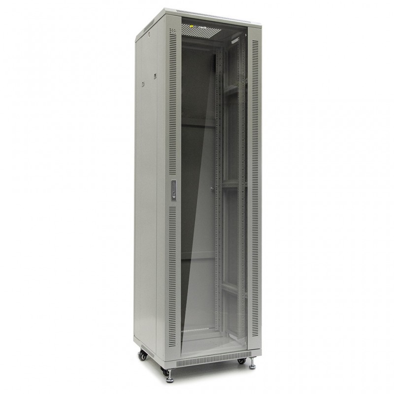 Netrack standing server cabinet Economy 42U/600x800mm (glass door) - grey - 1