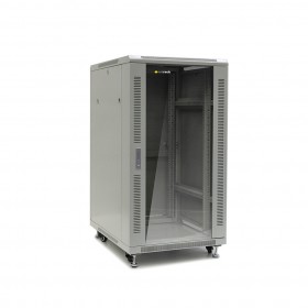 Netrack standing server cabinet Economy 22U/600x600mm (glass door) - grey - 1