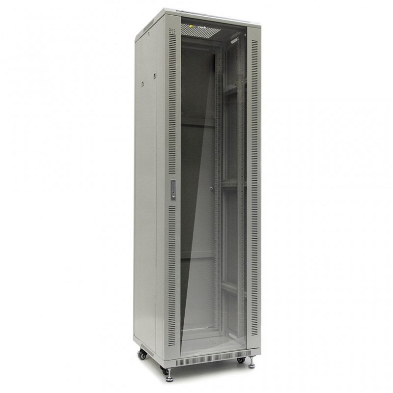 Netrack standing server Economy 42U/800x800mm (glass door) grey