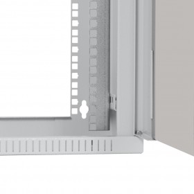 Netrack S-Line wall-mounted cabinet 19'', 9U/240 mm, grey, lass door, - 2