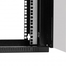 Netrack S-Line wall-mounted cabinet 19'', 9U/240 mm, black, glass door - 3