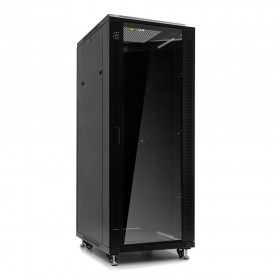 Netrack standing server cabinet Economy 32U/600x600mm (glass door) - black - 1