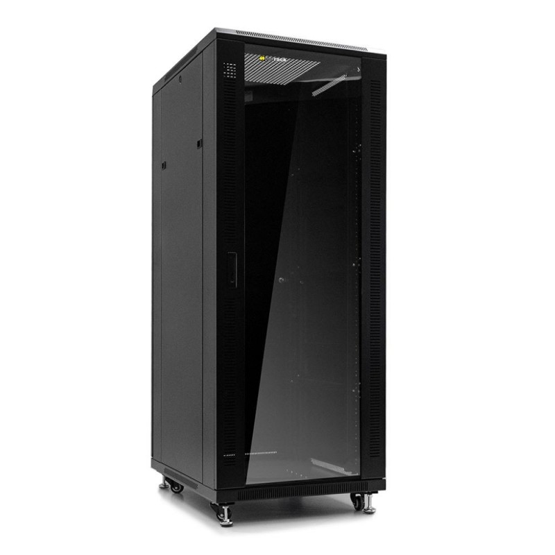 Netrack standing server cabinet Economy 32U/600x600mm (glass door) - black - 1