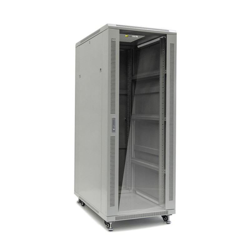 Netrack standing server cabinet Economy 32U/600x600mm (glass door) - grey - 1