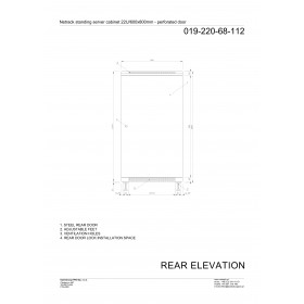Netrack standing server cabinet Economy 22U/600x800mm (perforated  door) - black - 9