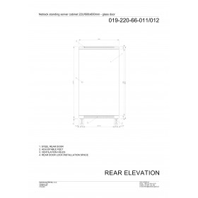 Netrack standing server cabinet ASSEMBLED 22U/600x600mm (glass door) - black - 9